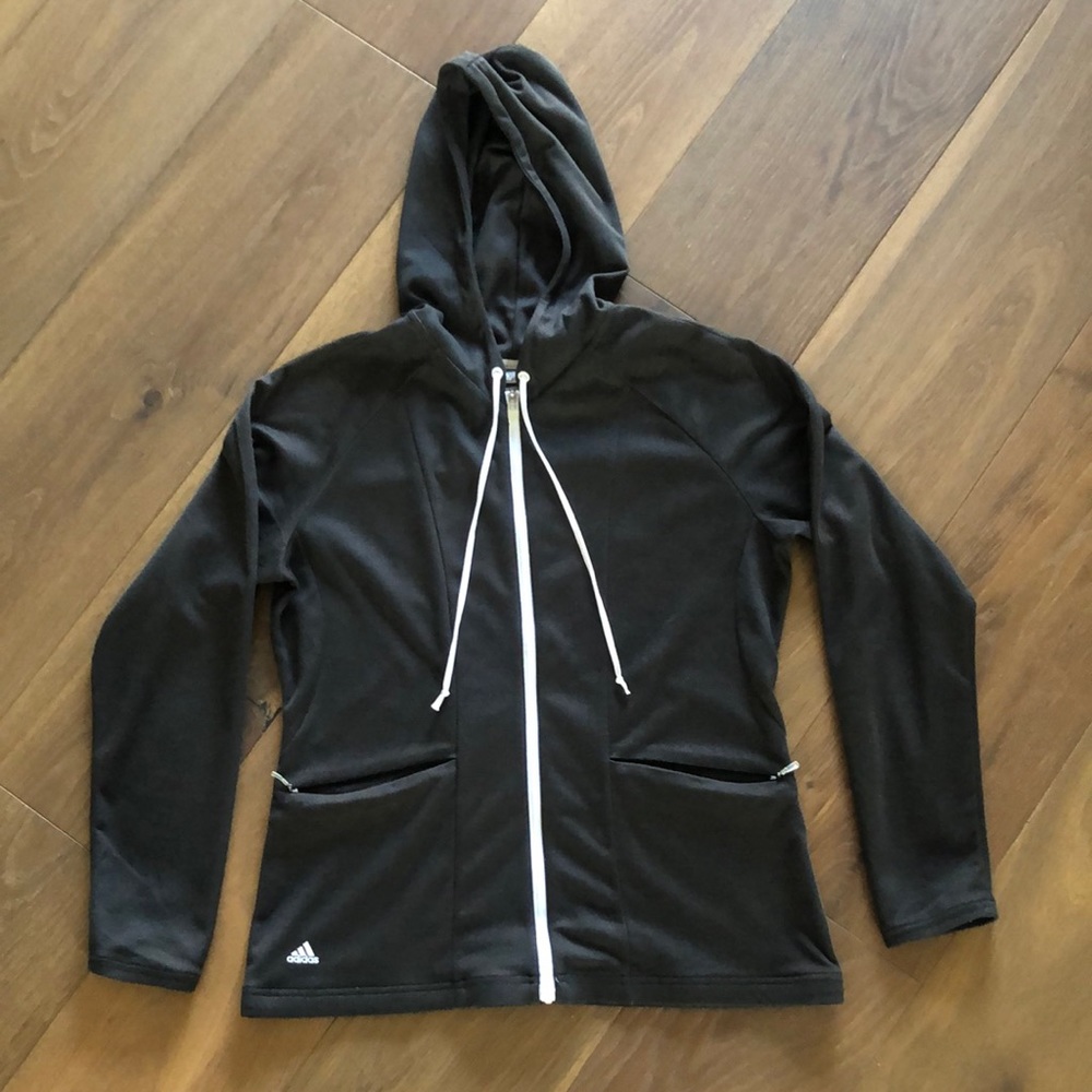 Adidas golf. ClimaLite.  Size medium gray zip up